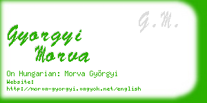 gyorgyi morva business card
